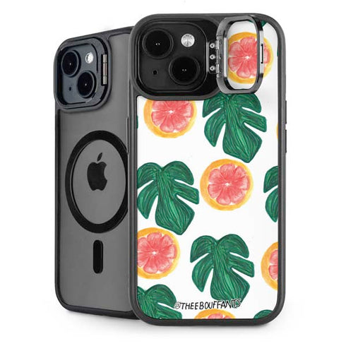 Bouffants and Broken Hearts Tropical Leaves and Citrus iPhone 15 Kickstand Case